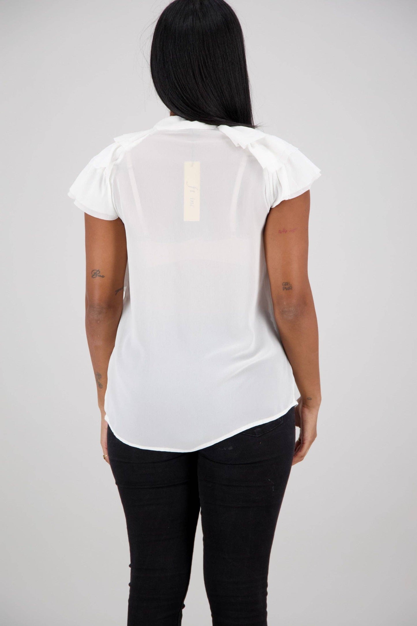 Ruffle Layered Bow Blouse