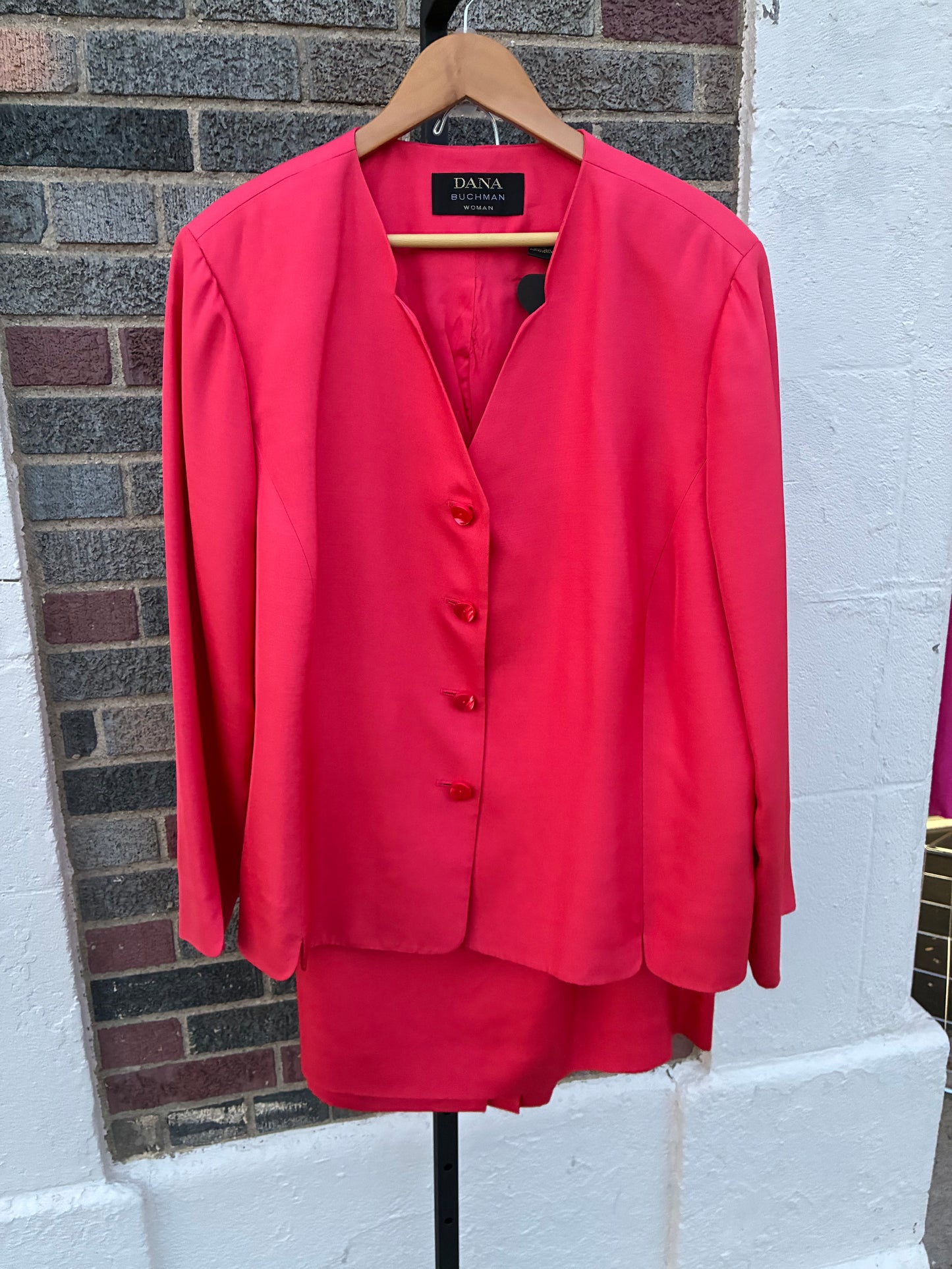 MJ2, 2pc Set, Coral Pink Button-Front Suit