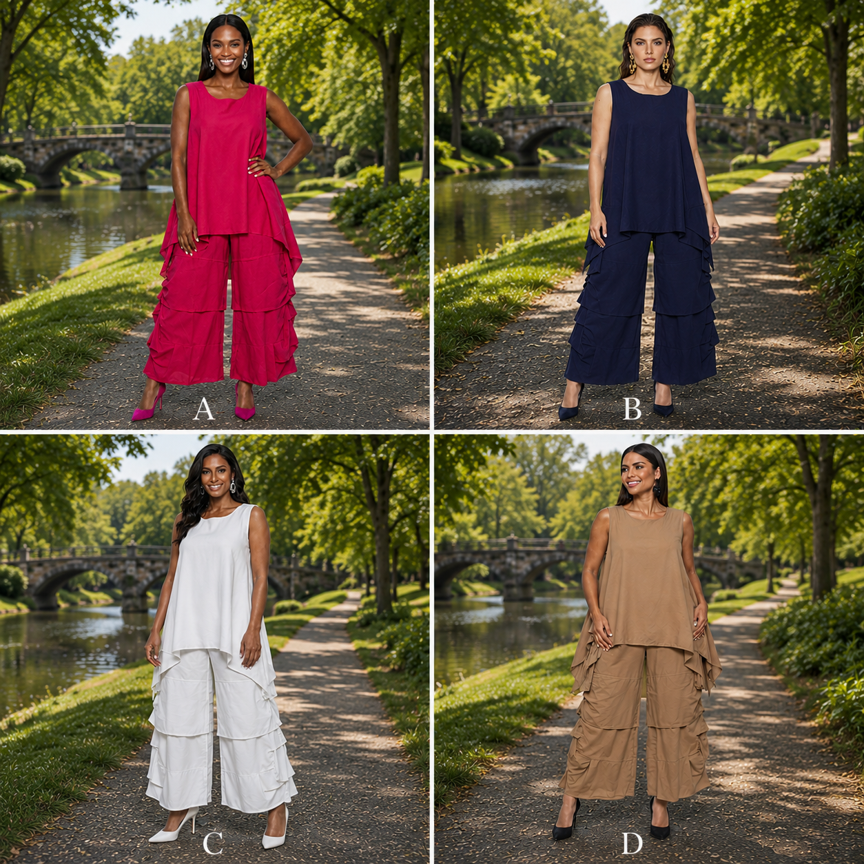Linen/Viscose 2pc Tunic and Pant SET