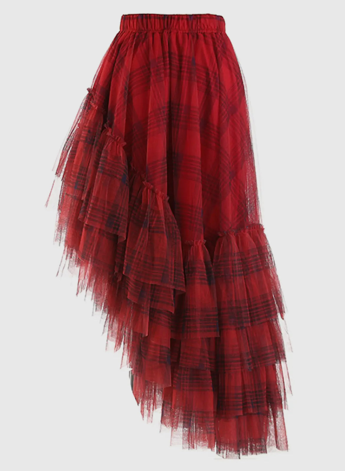 Plaid Tulle Skirt