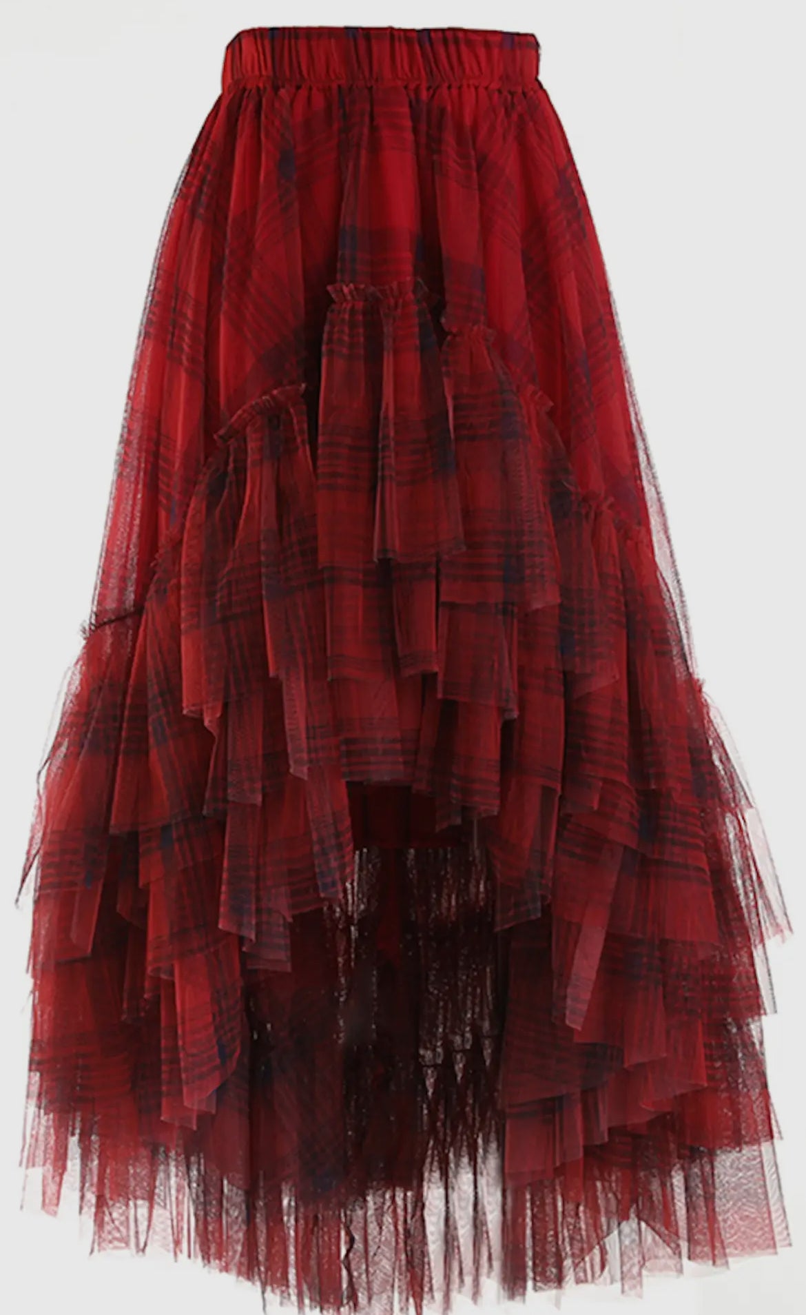 Plaid Tulle Skirt