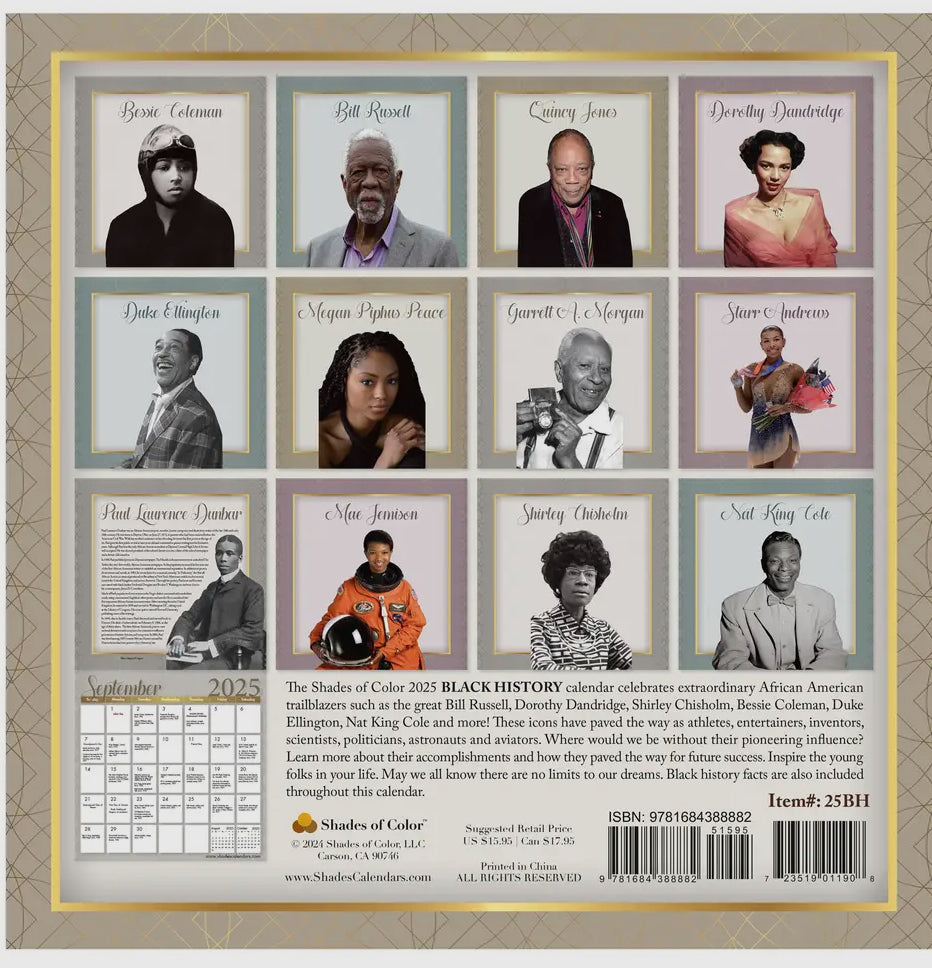 2025 Calendar - Black History