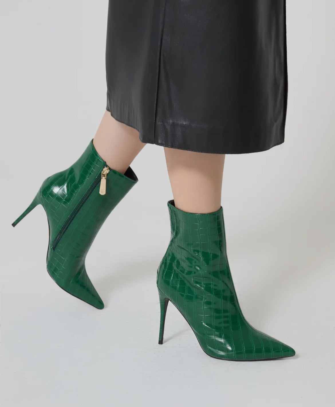 Vegan Croc Print Shoe Bootie
