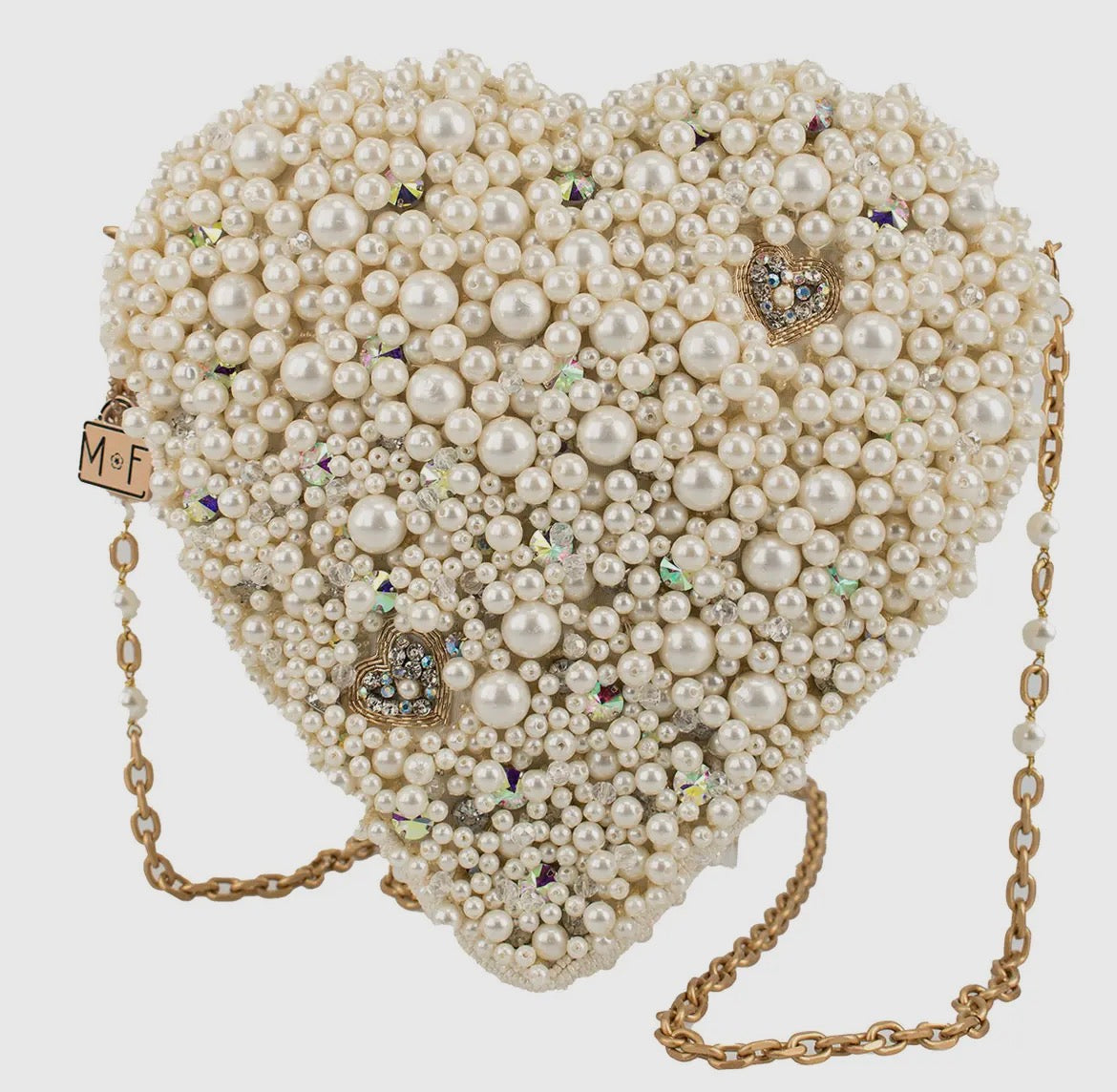 Heart Shape Pearl Handbag