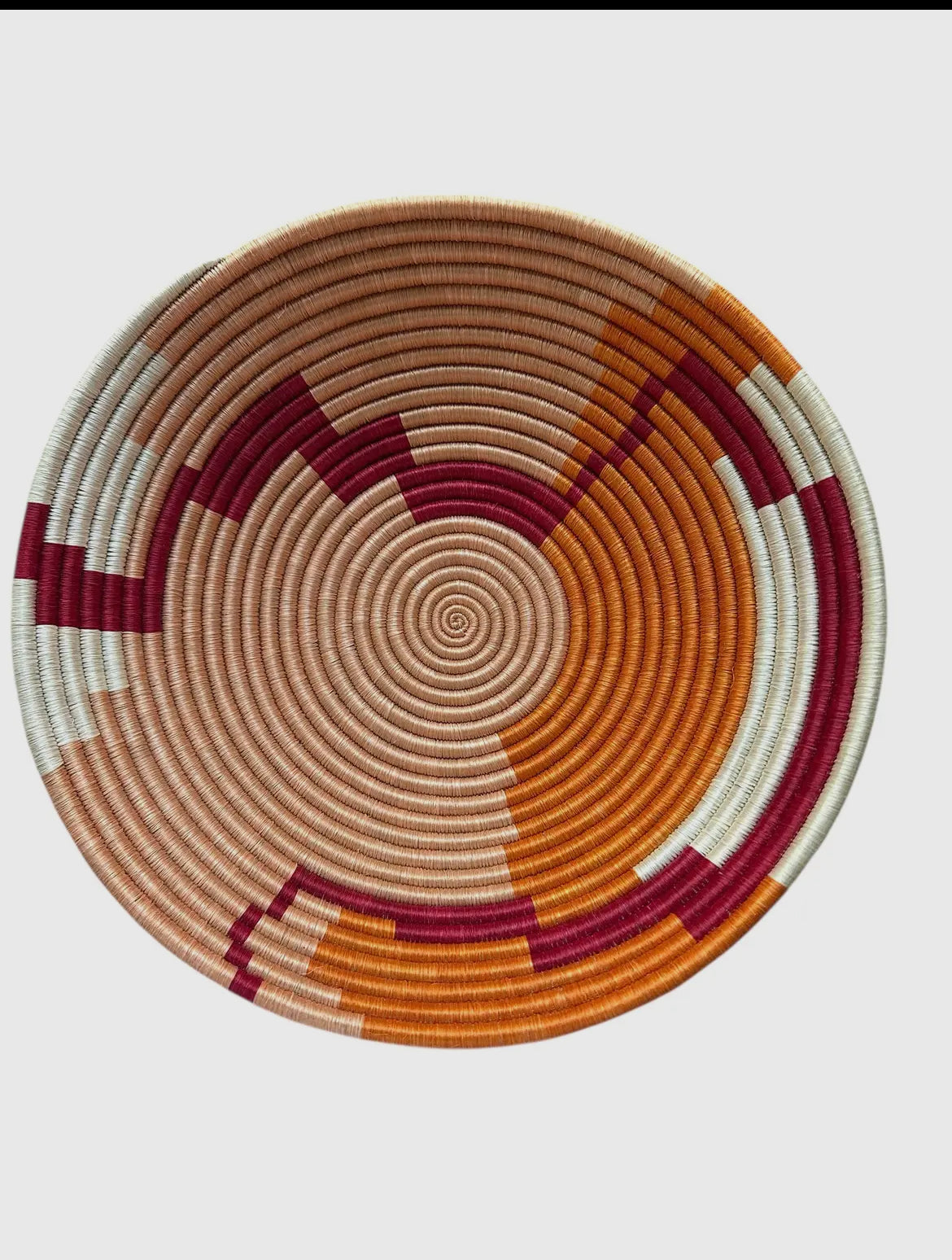 Bowl Weave - peach & orange