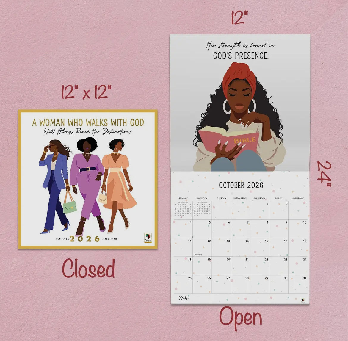 2026 Calendar - A Woman Who Walks by Faith