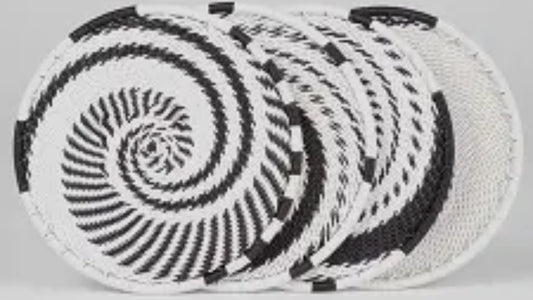 Basket Weave - Black & Cream2