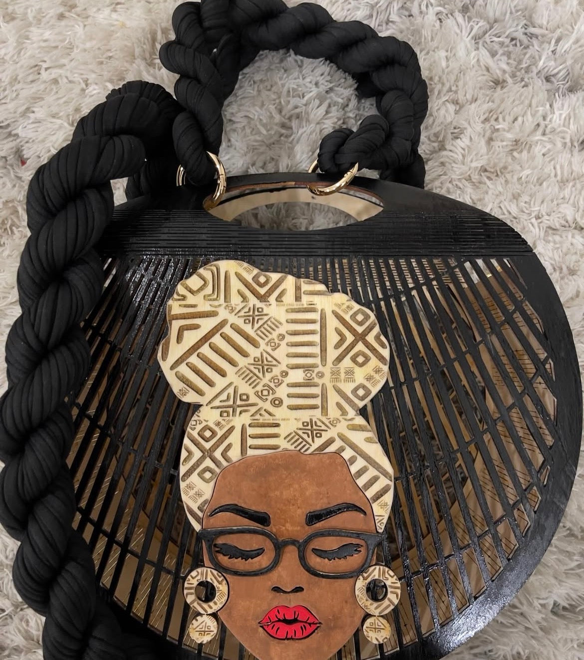 Handcrafted Wood Handbag