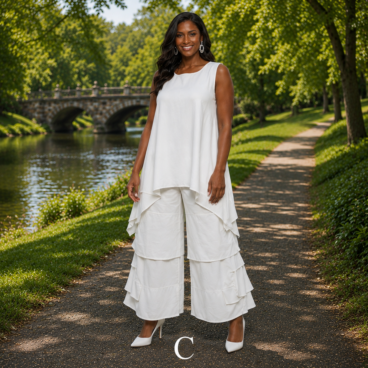Linen/Viscose 2pc Tunic and Pant SET