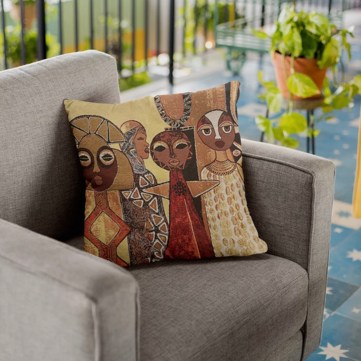 Ethnic Tapestry Pillow