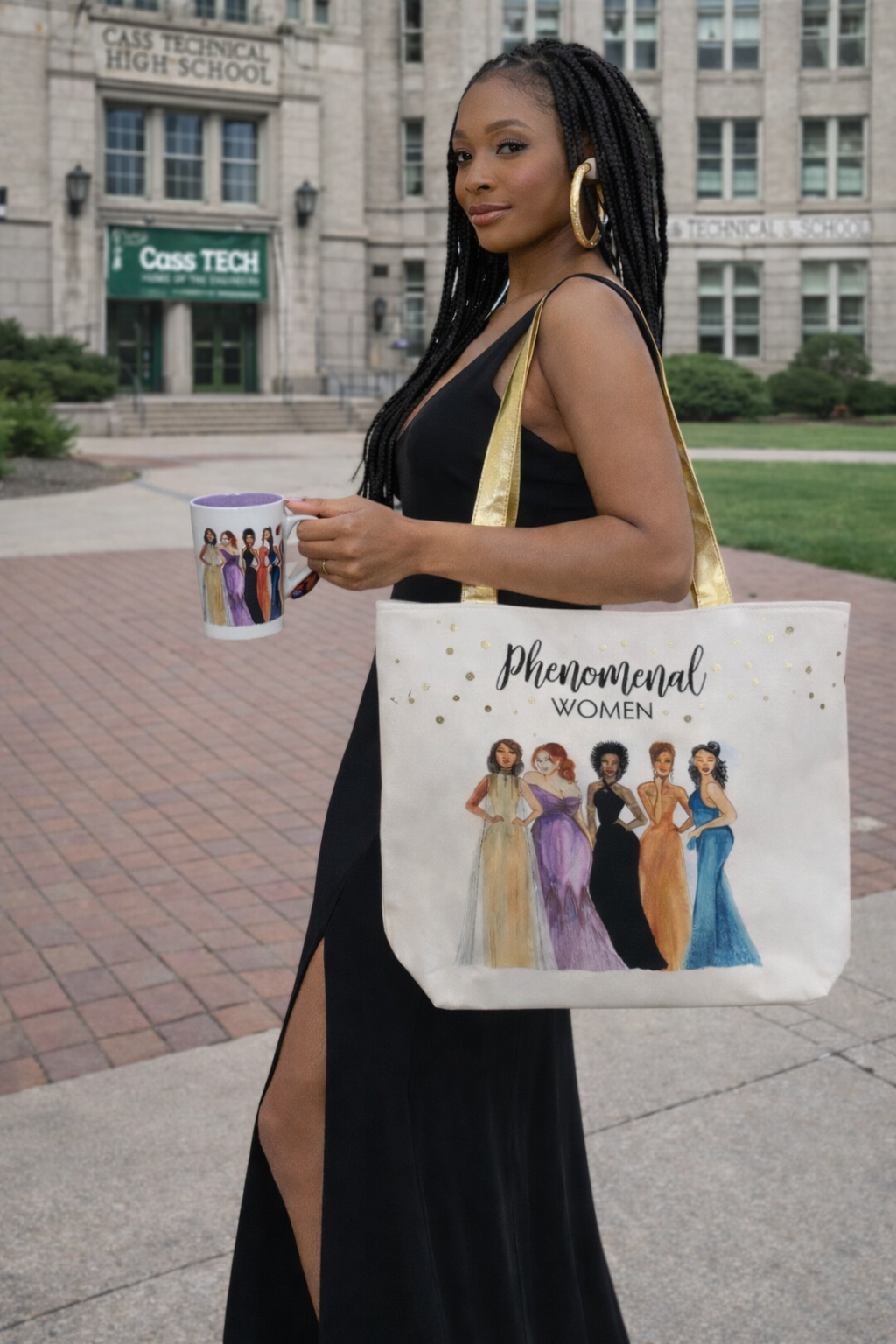 Tote Bag and Mug SET - Canvas - Phenomenal Women