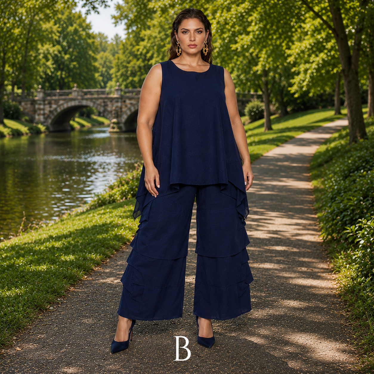 Linen/Viscose 2pc Tunic and Pant SET