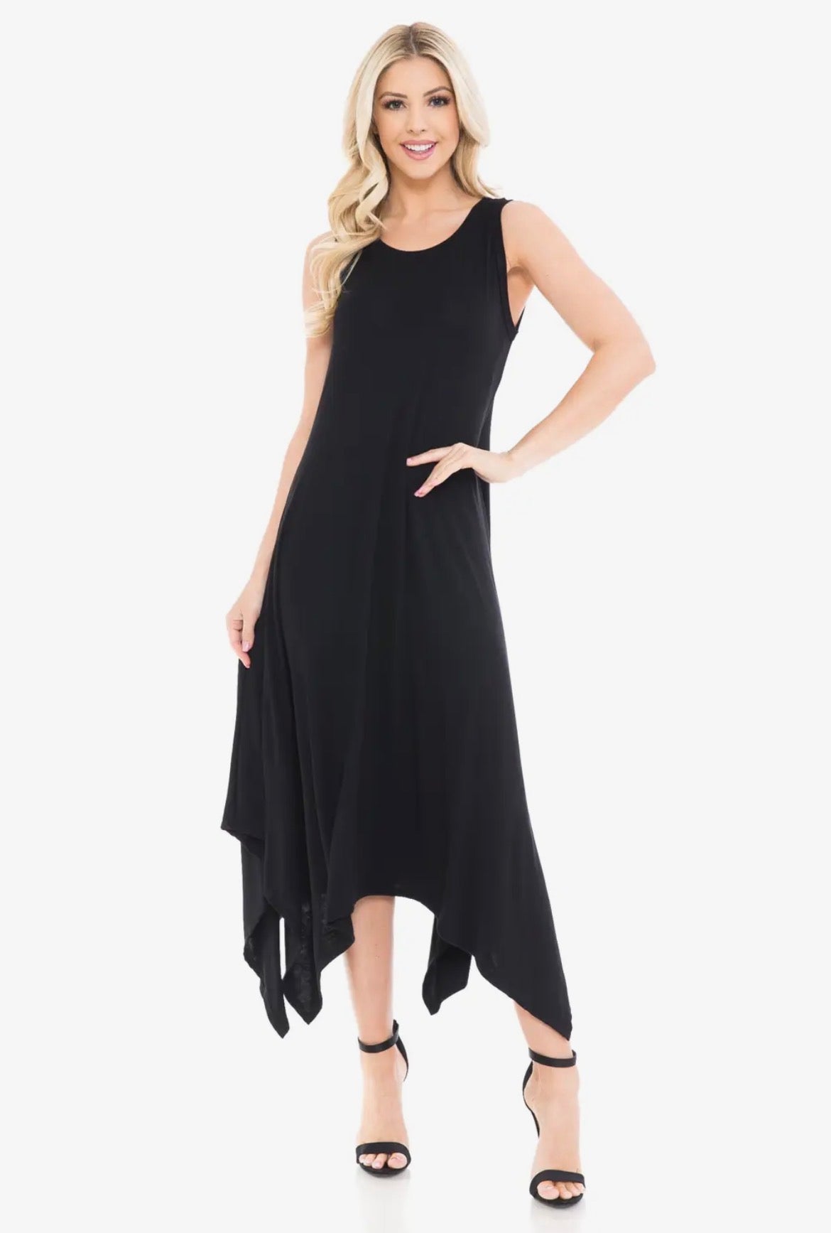Sleeveless Tank Black Dress