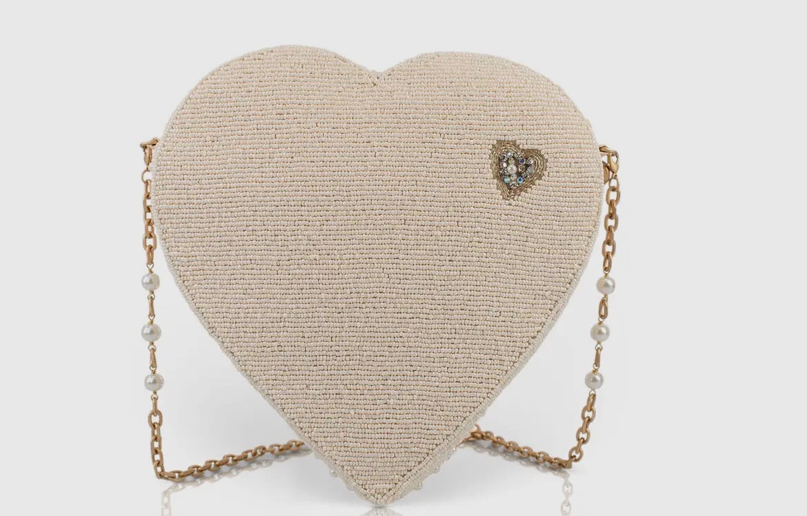Heart Shape Pearl Handbag
