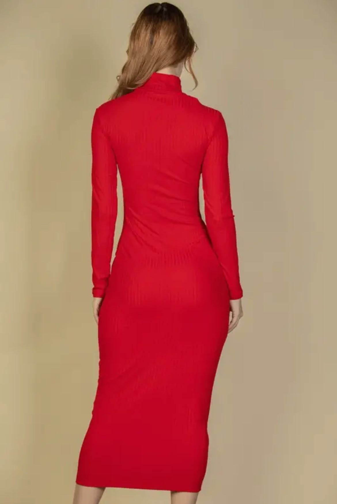 Sweater Dress w/ribbed design, bodycon