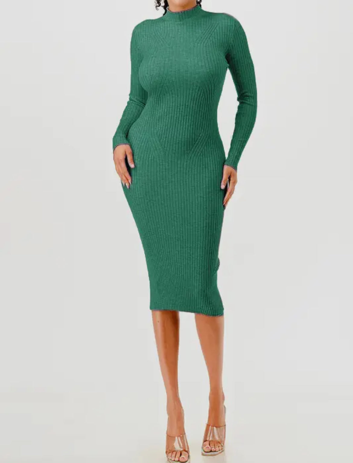 Sweater Dress w/ribbed design, bodycon