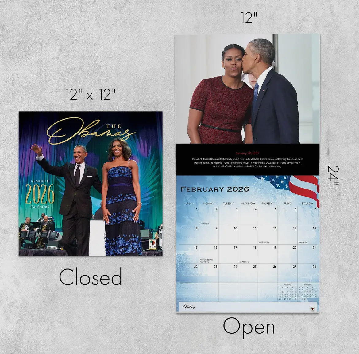 2026 Calendar - The Obamas