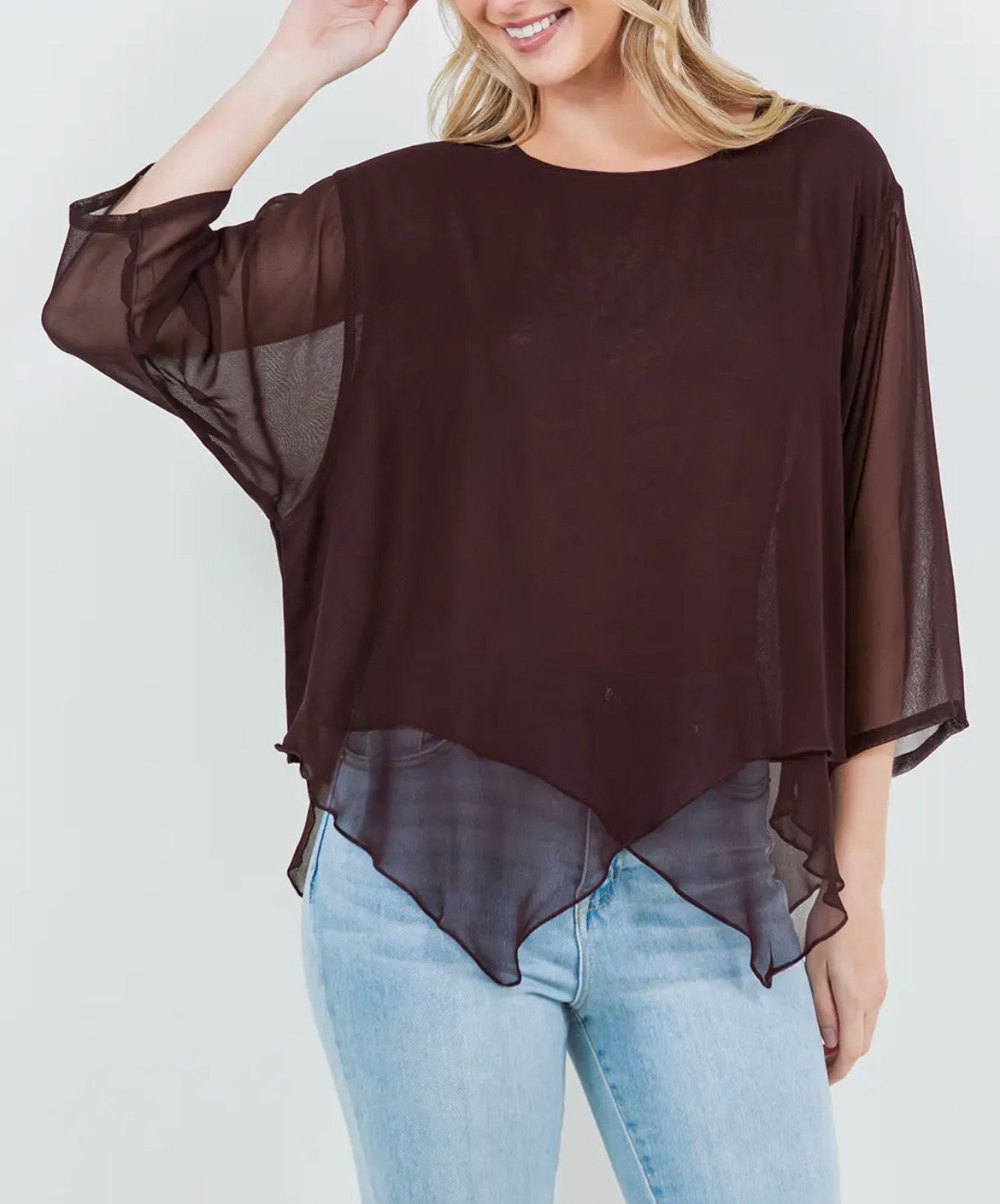 Basics - V Layer Top, Chiffon