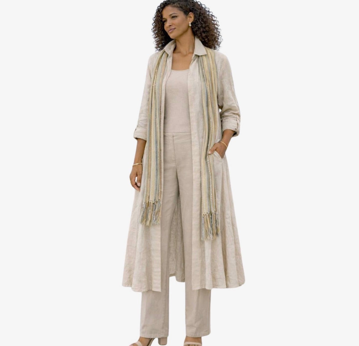A-Line Designer Linen Dress
