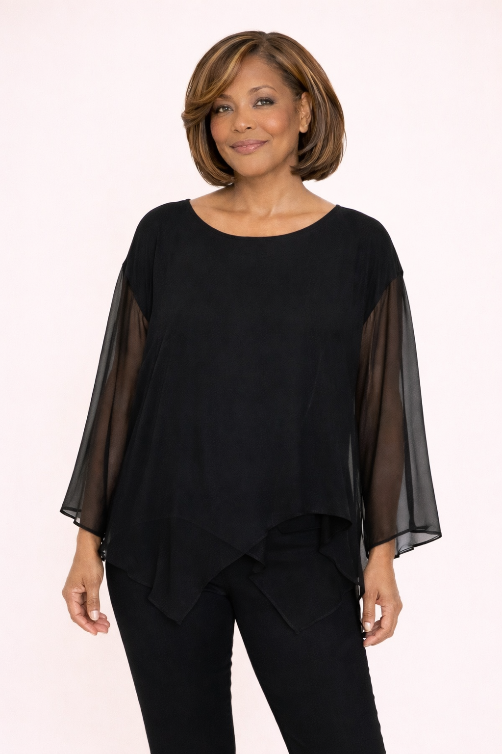 Basics - V Layer Top, Chiffon
