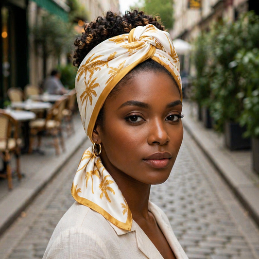 Silky Square Scarf (Set of 3), PalmTrees