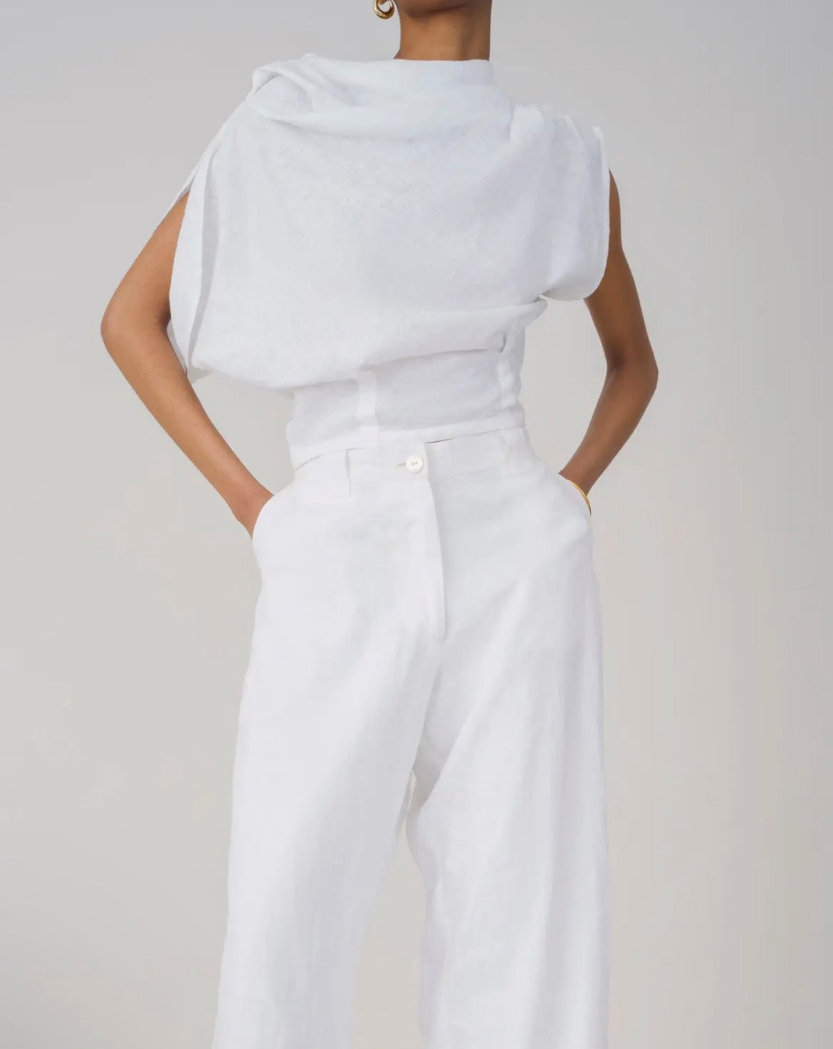 100% Four Pocket Linen Pants, Lined