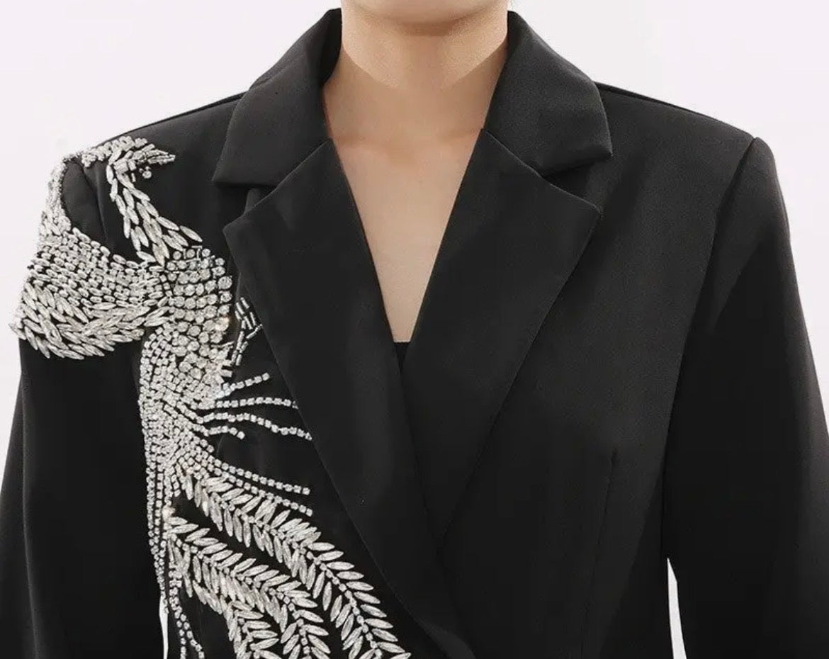Blazer - Heavy Rhinestone,Slim Fit