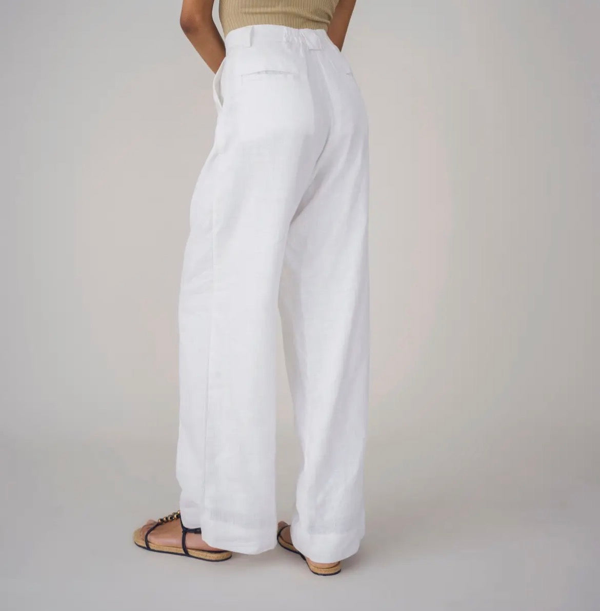 100% Four Pocket Linen Pants, Lined