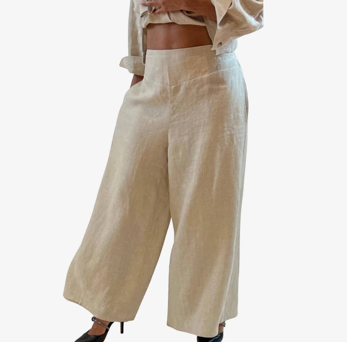 Linen Flat Front Pant