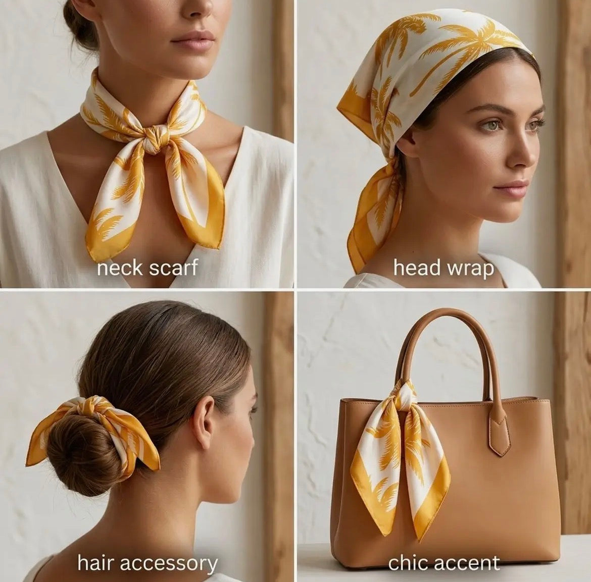 Silky Square Scarf (Set of 3)