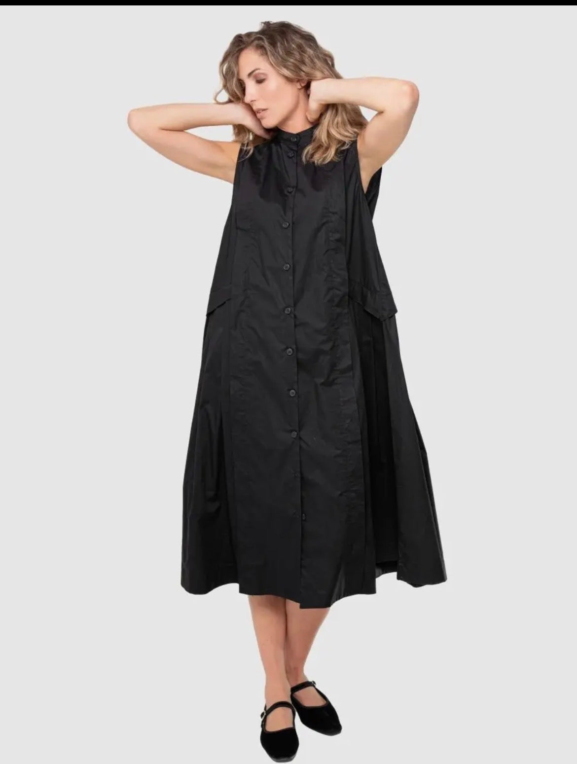 Sleeveless Vest, Black Dress