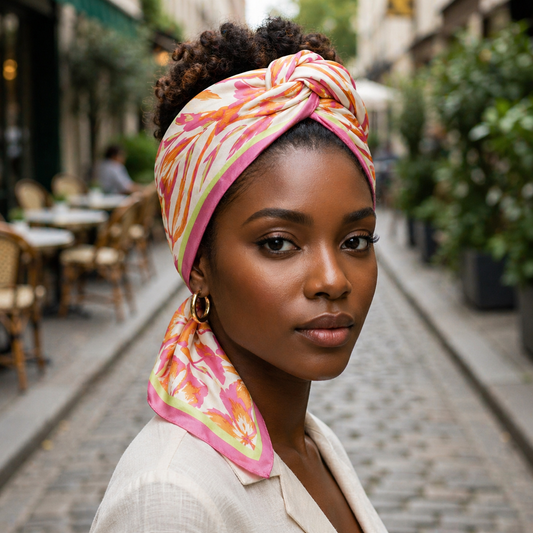 Silky Square Scarf (Set of 3), Floral