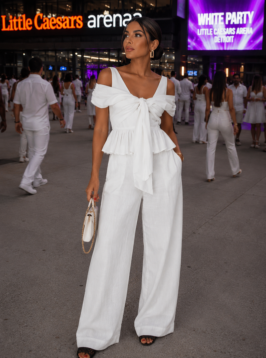 Cotton Top and Linen Pants (2pcs)