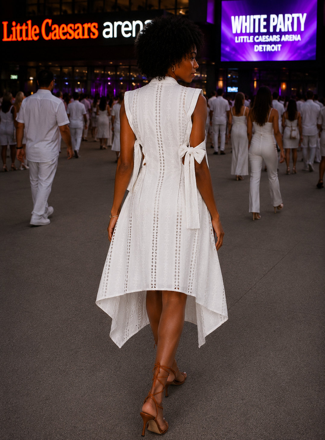 Embroidered Cutout Dress