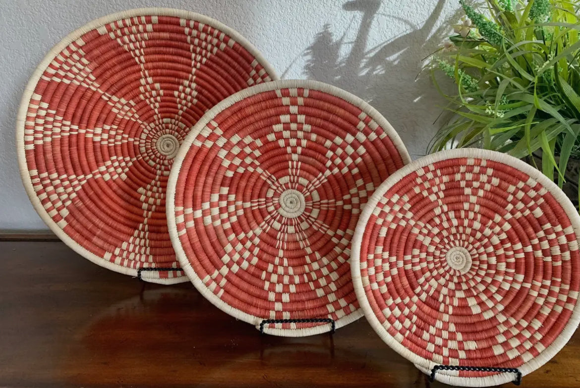 Basket Weave - Terracotta & Cream