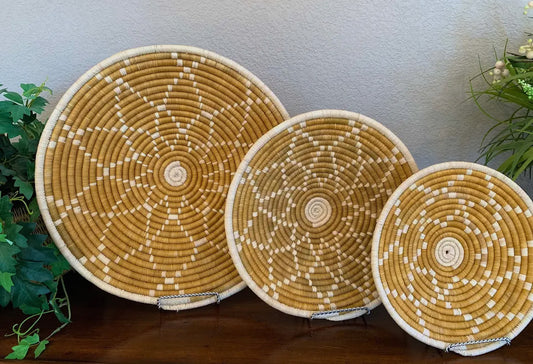 Basket Weave - Gold & Cream