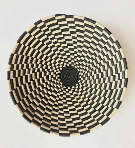 Basket Weave - Black & Cream