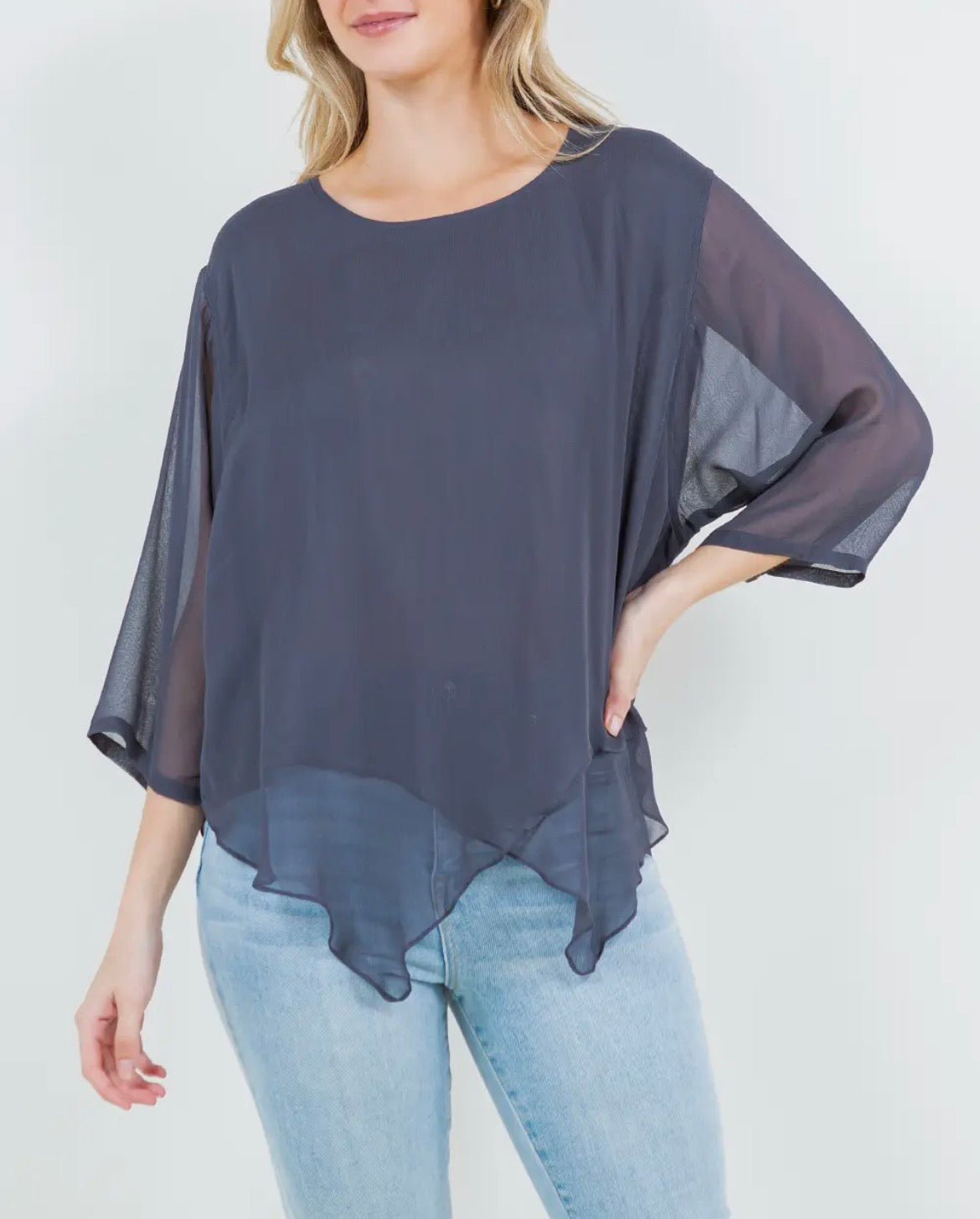 Basics - V Layer Top, Chiffon