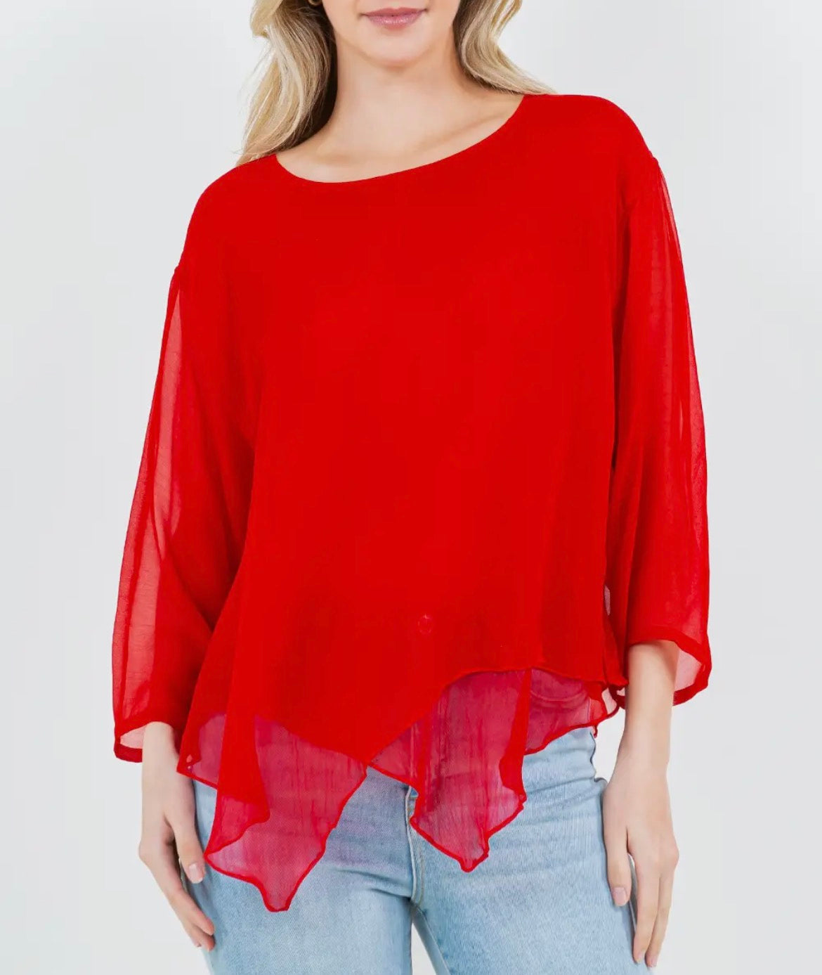 Basics - V Layer Top, Chiffon