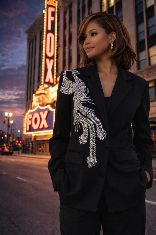 Blazer - Heavy Rhinestone,Slim Fit