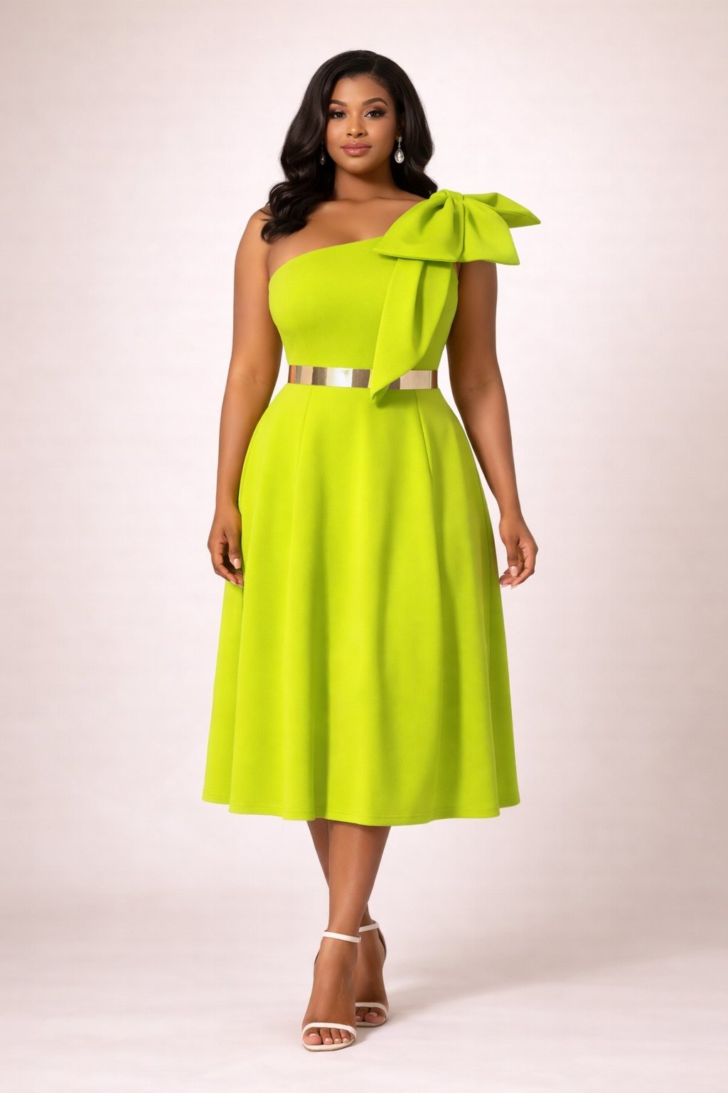 A Line Dress w/bow feature and belt