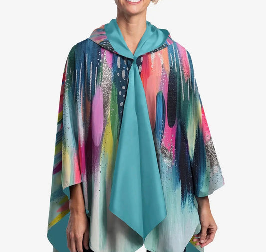 Reversible Hooded Rain Cape