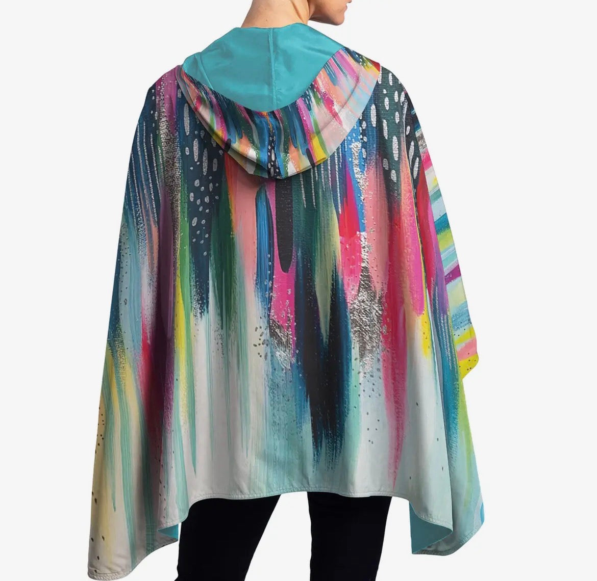 Reversible Hooded Rain Cape
