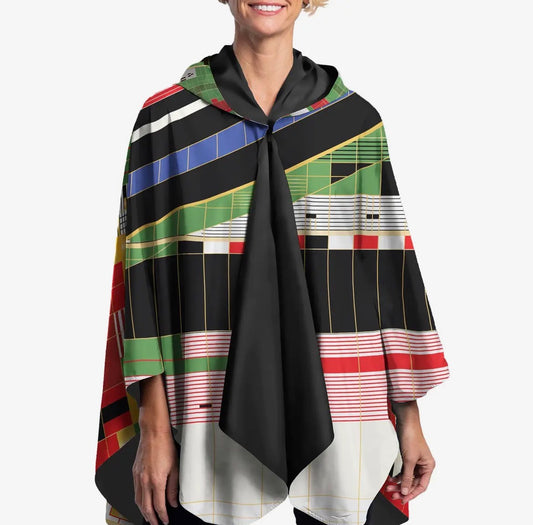 Reversible Hooded Rain Cape (2)