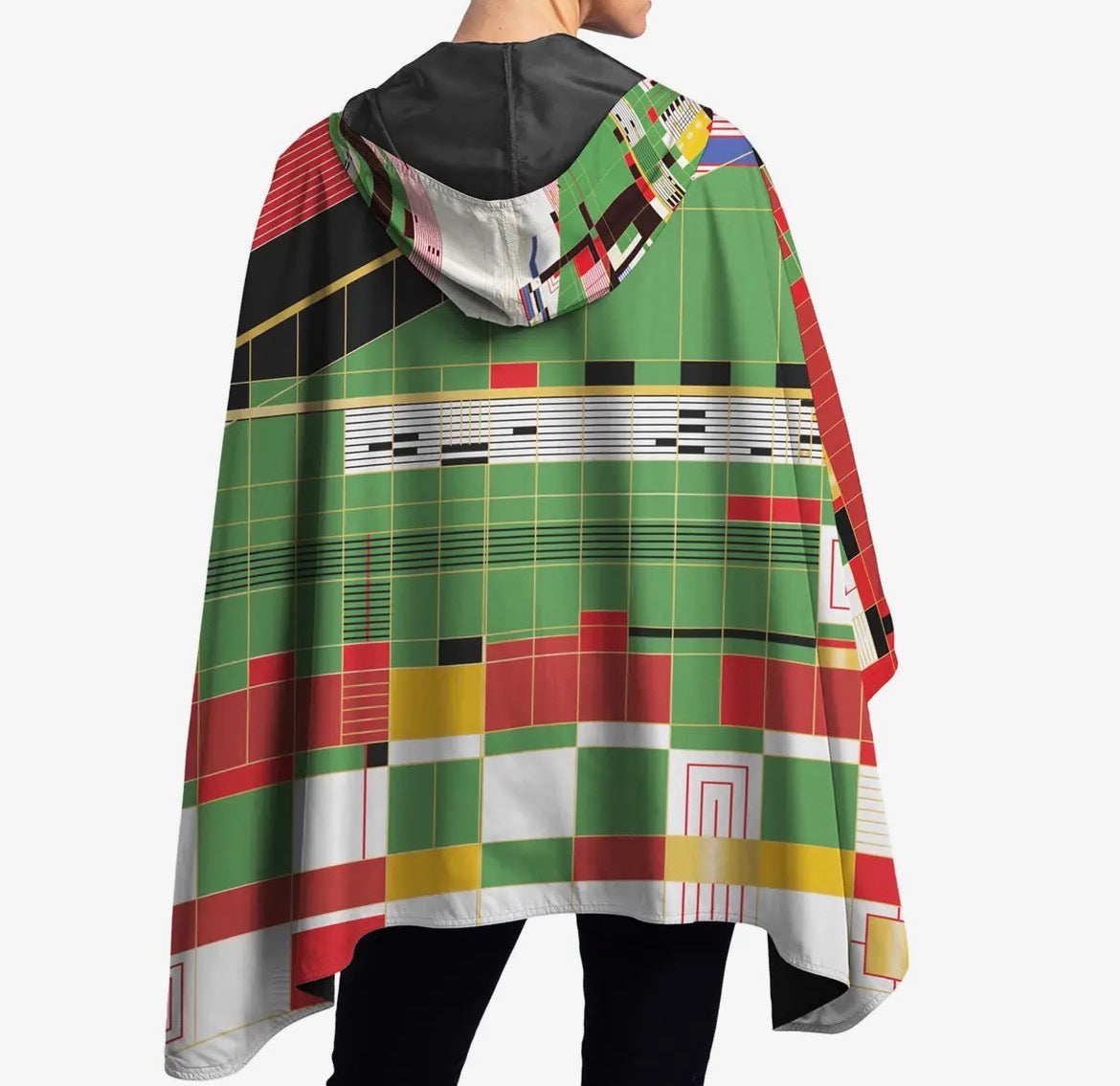 Reversible Hooded Rain Cape (2)