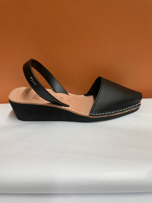 Pons - leather sandal wedge AA