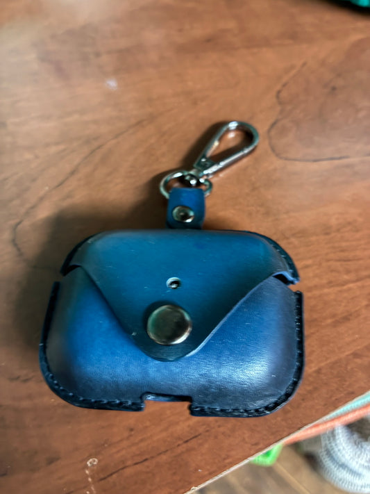 Leather Earbud Case w/hook