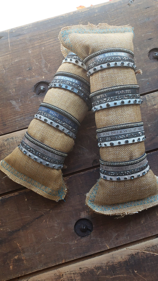 Inspirational Bracelet with magnetic closure